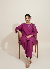 2pc Cotton Lawn Hand Embroidery Dress