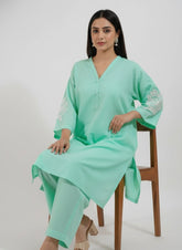 2pc Cotton Patch Work Dress with Plazo