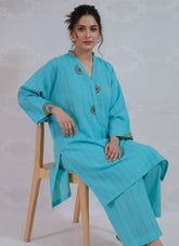 2pc Cotton Hand Embroidery Dress with Plazo