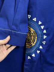 2pc Khaddar Hand Embroidery Dress with Plazo