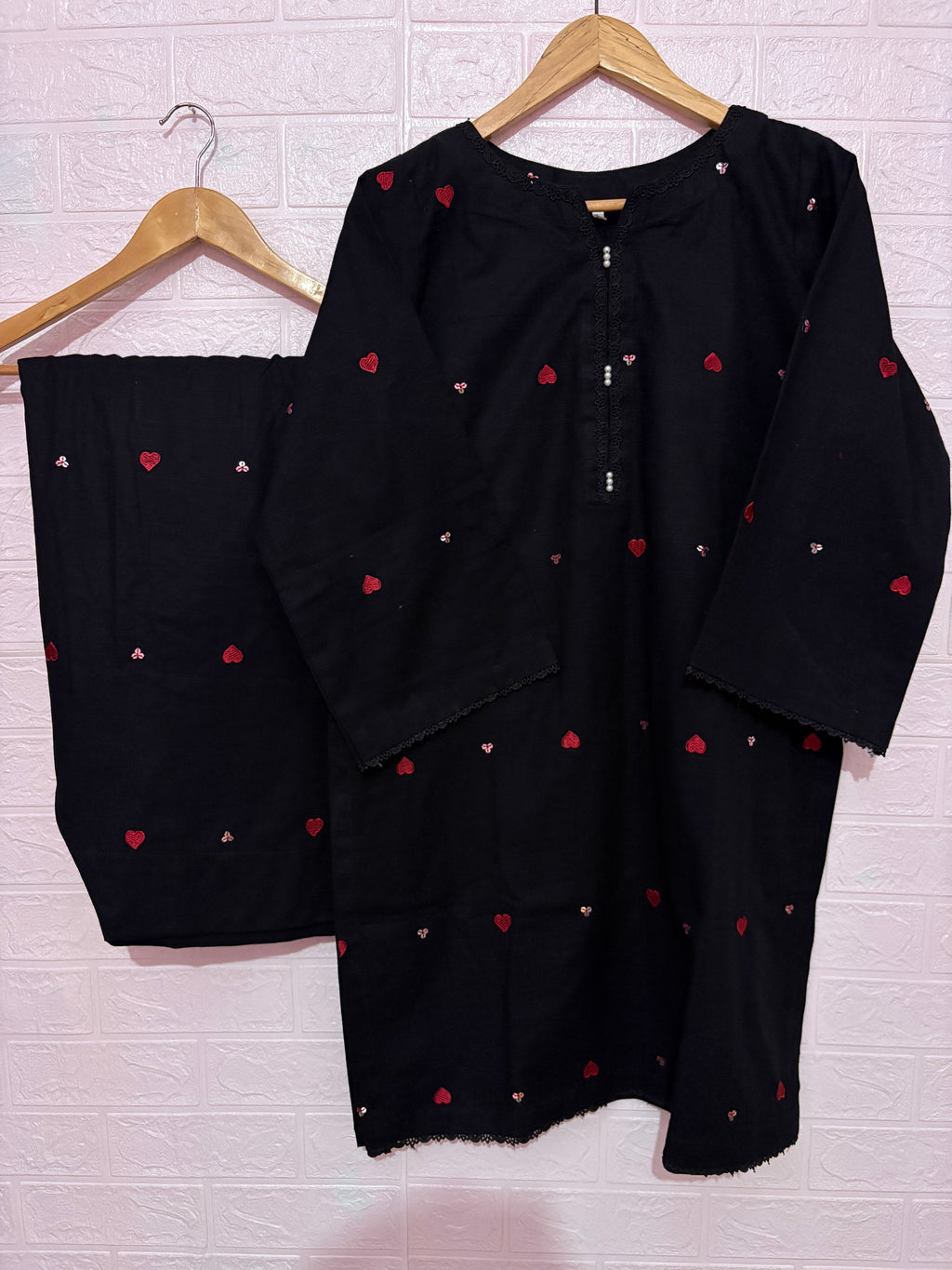 2pc Khaddar Embroidered Dress