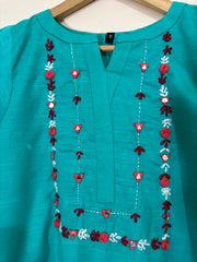 2pc Khaddar Hand Embroidery Dress with Plazo