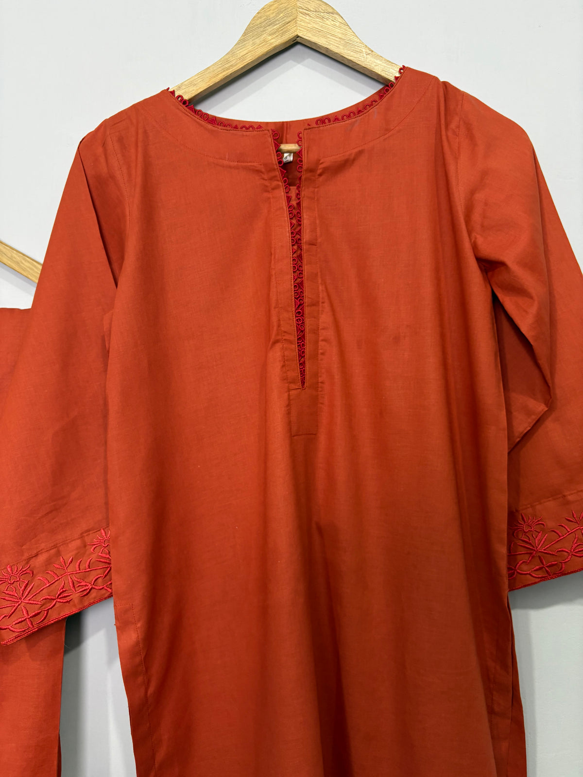 2-Piece Embroidered Cotton Shirt + Trouser