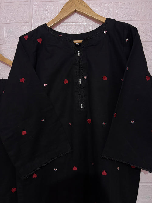 2pc Khaddar Embroidered Dress