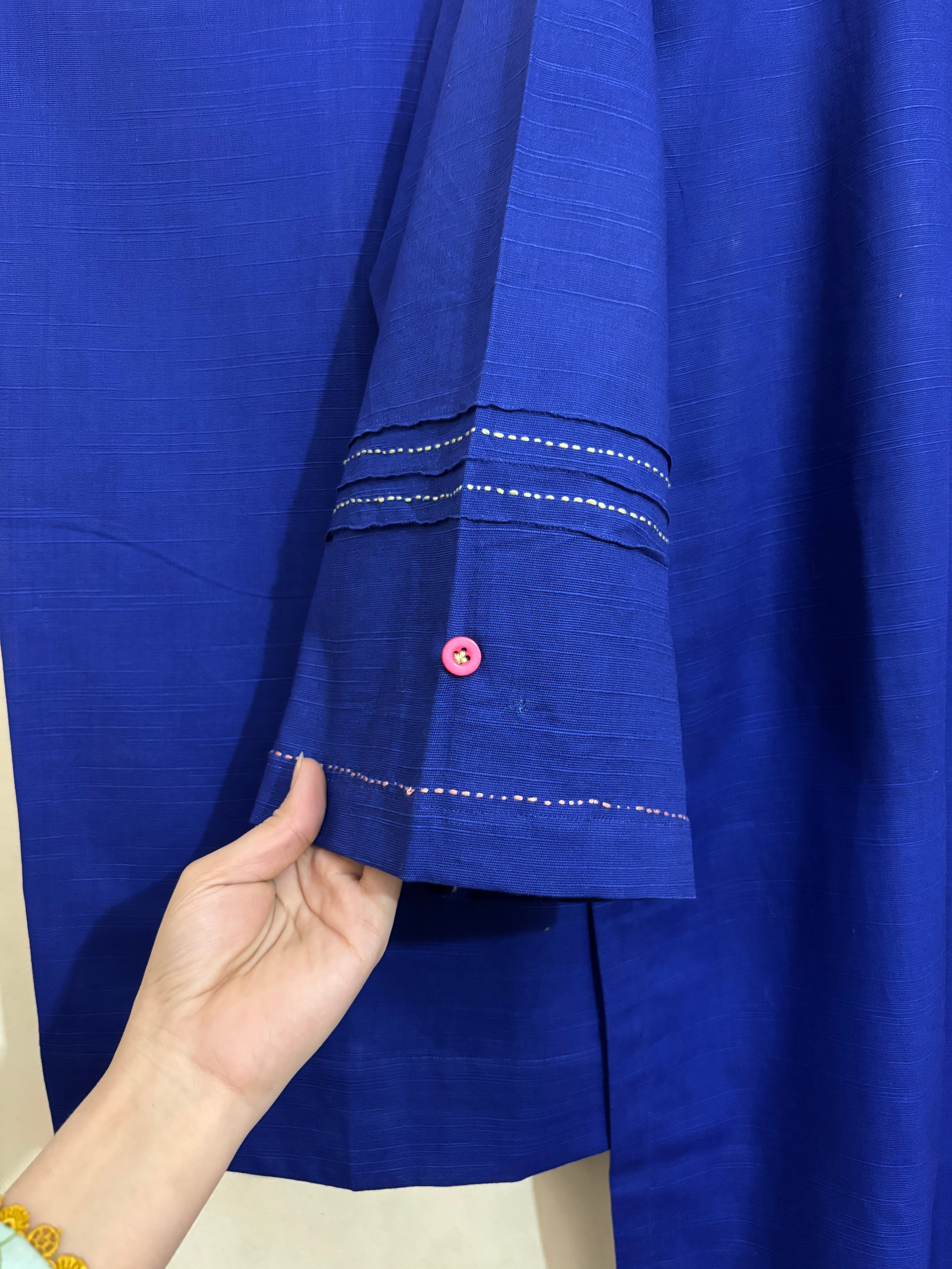 2pc Khaddar Hand Embroidery Dress with Plazo