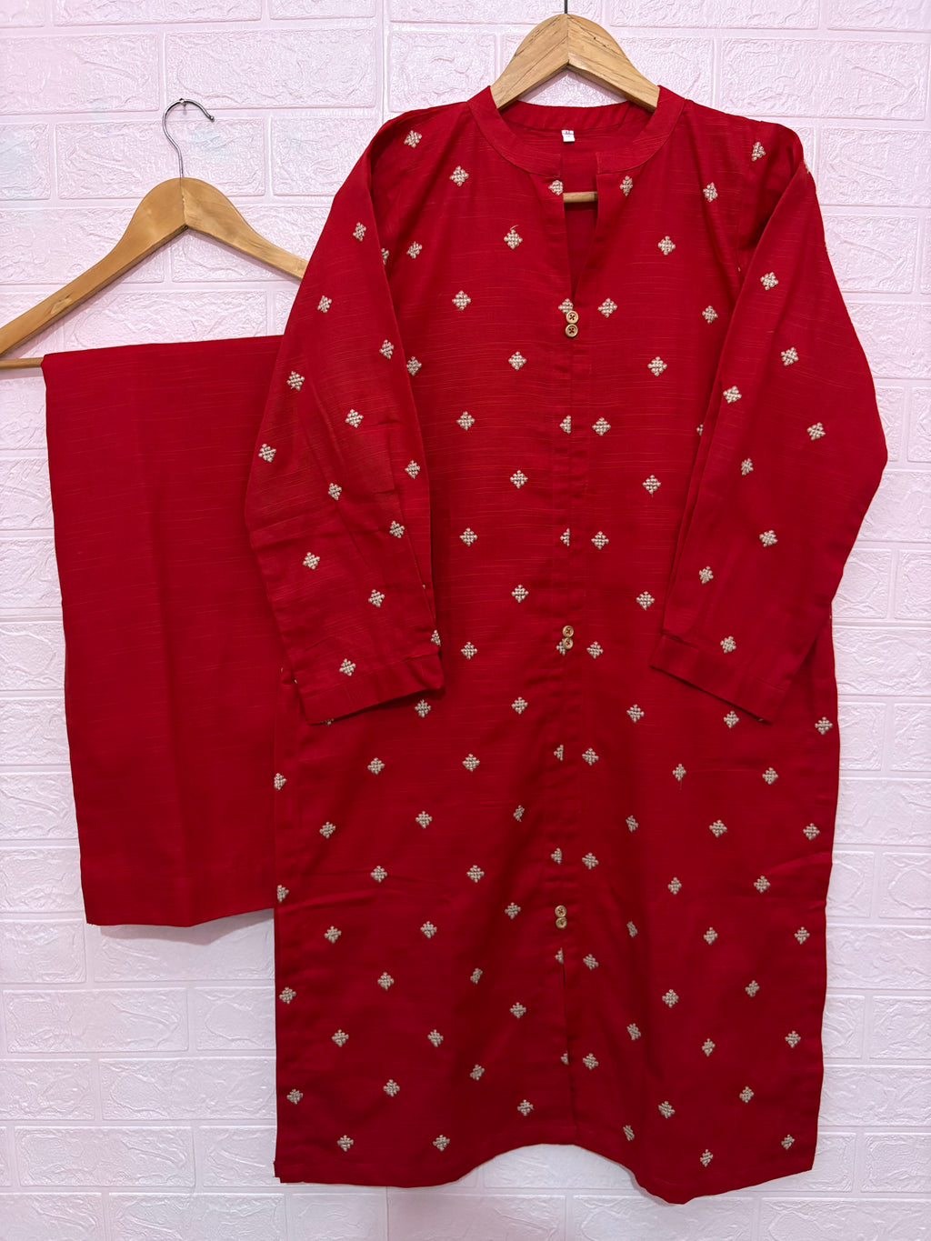 2pc Embroidered Khaddar Dress
