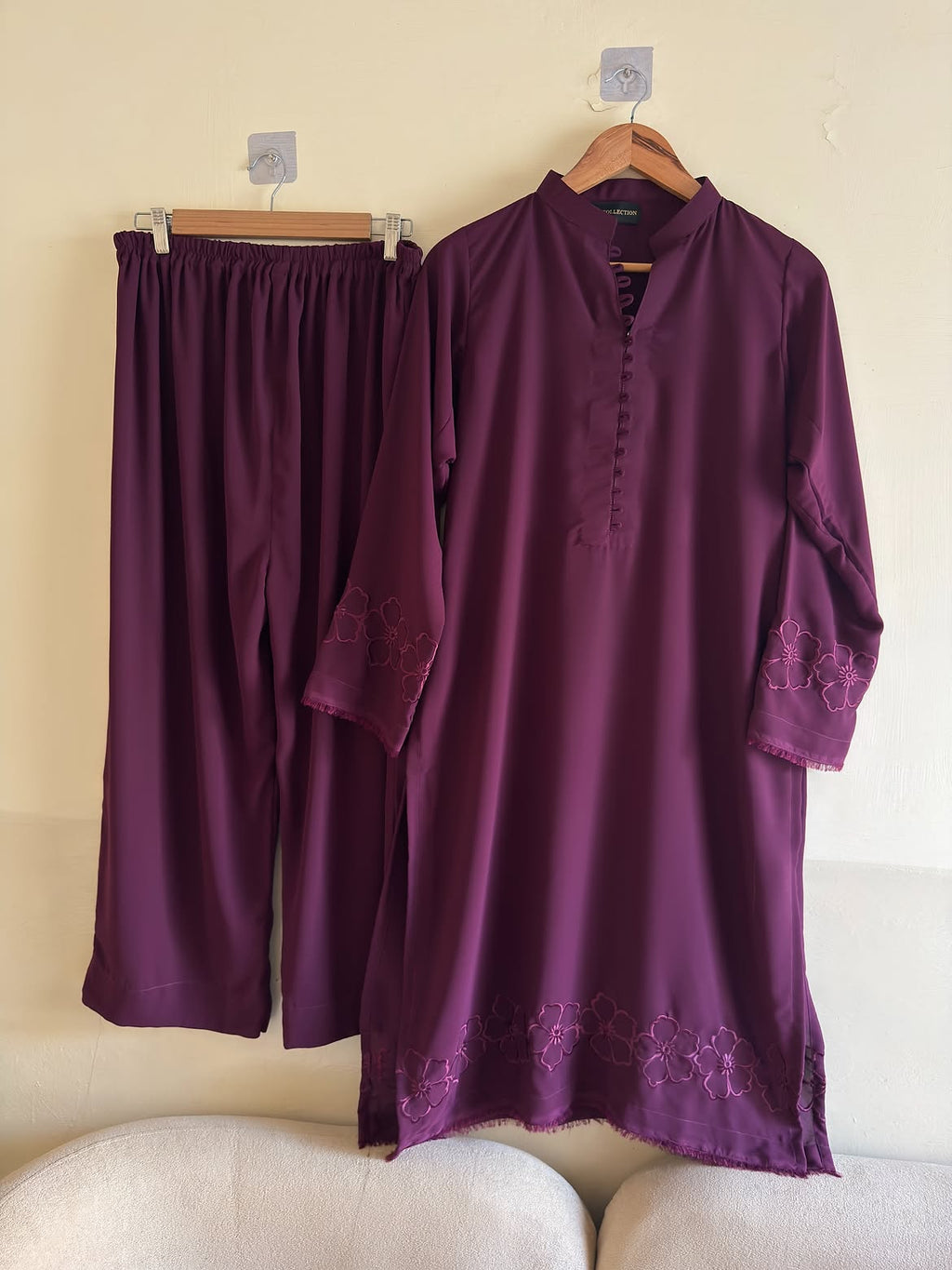 2pc Cotton Embroidered Dress