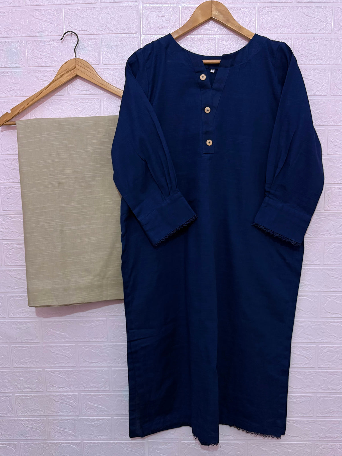 2pc khaddar Solid Dress