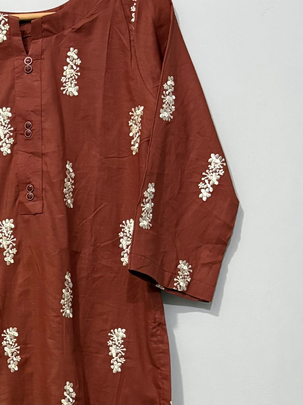 2pc Cottton Embroidered Dress