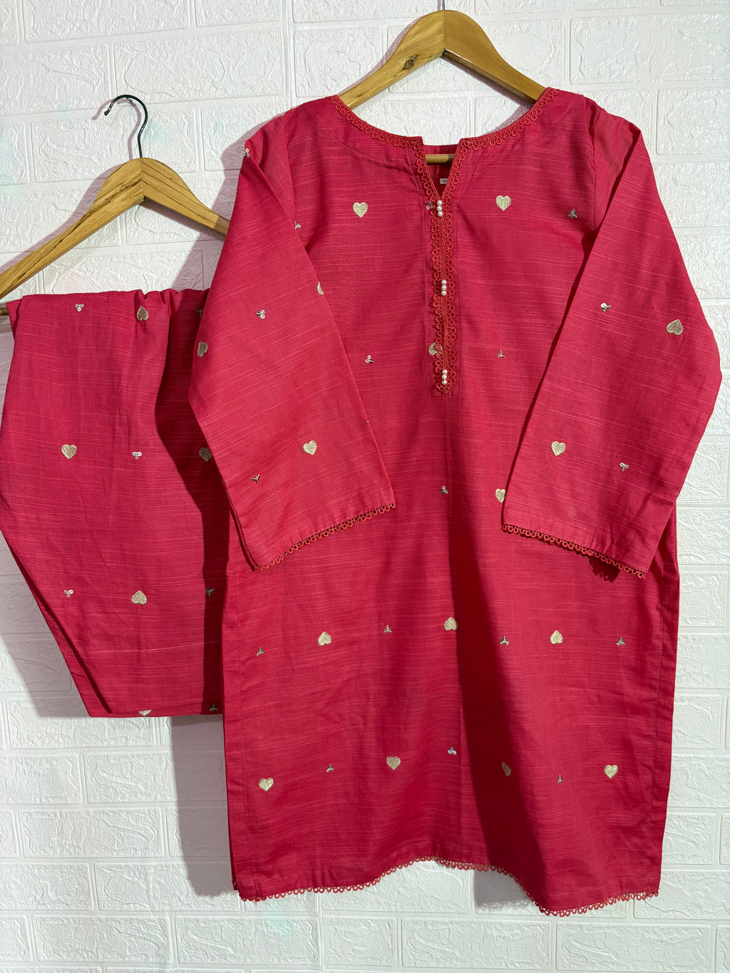 2-Piece Embroidered Khaddar Shirt + Trouser