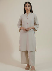 2pc Cotton Dress Hand Embroidery Pocket Design With Trouser