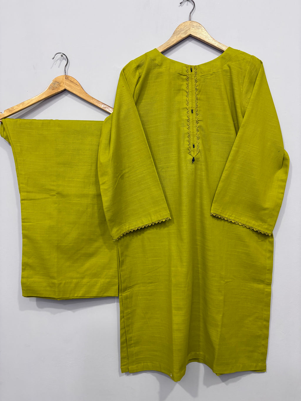 2-Piece Solid Khaddar Shirt + Trouser | Dhaani