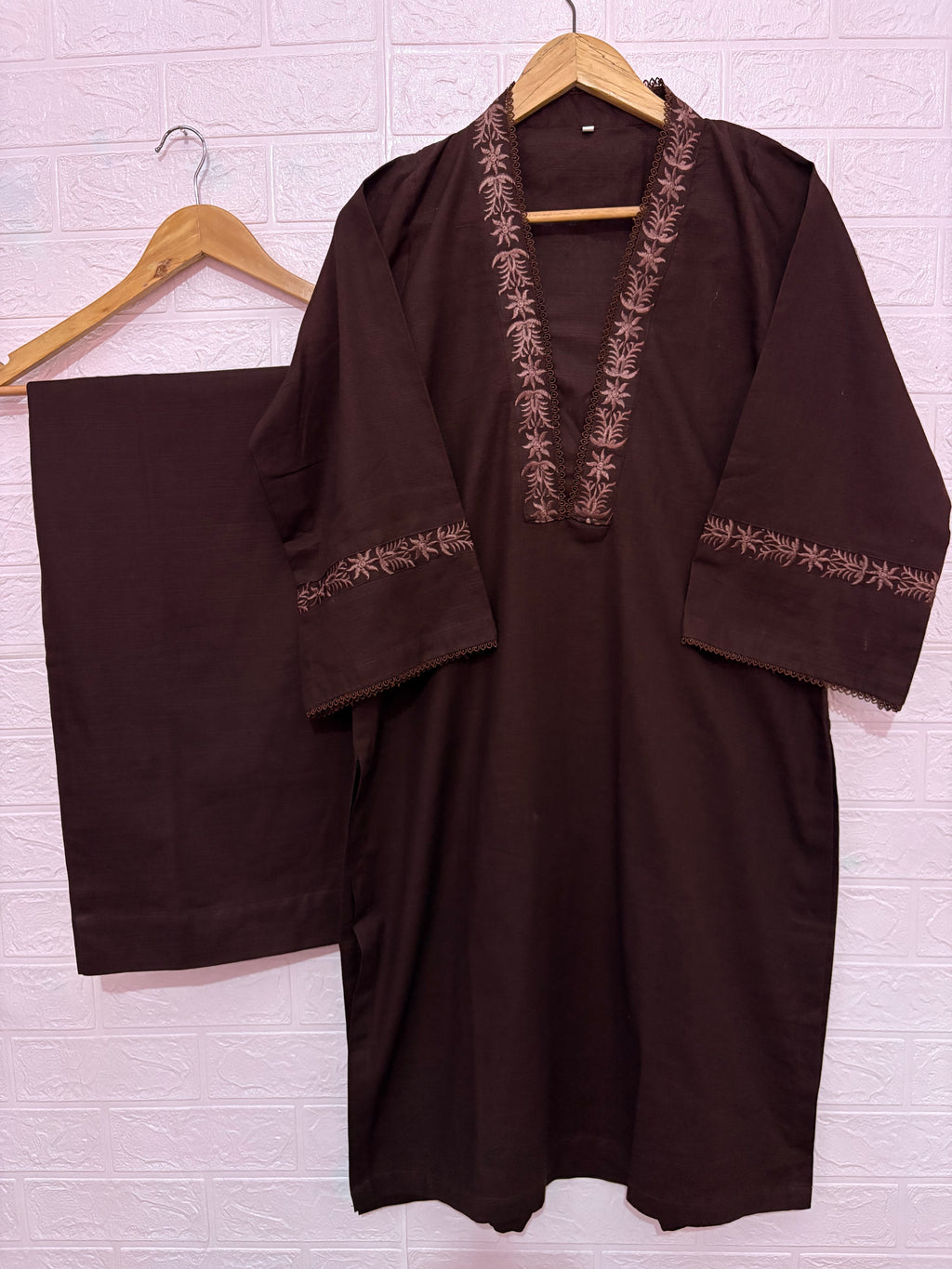 2pc Embroidered Khaddar Dress