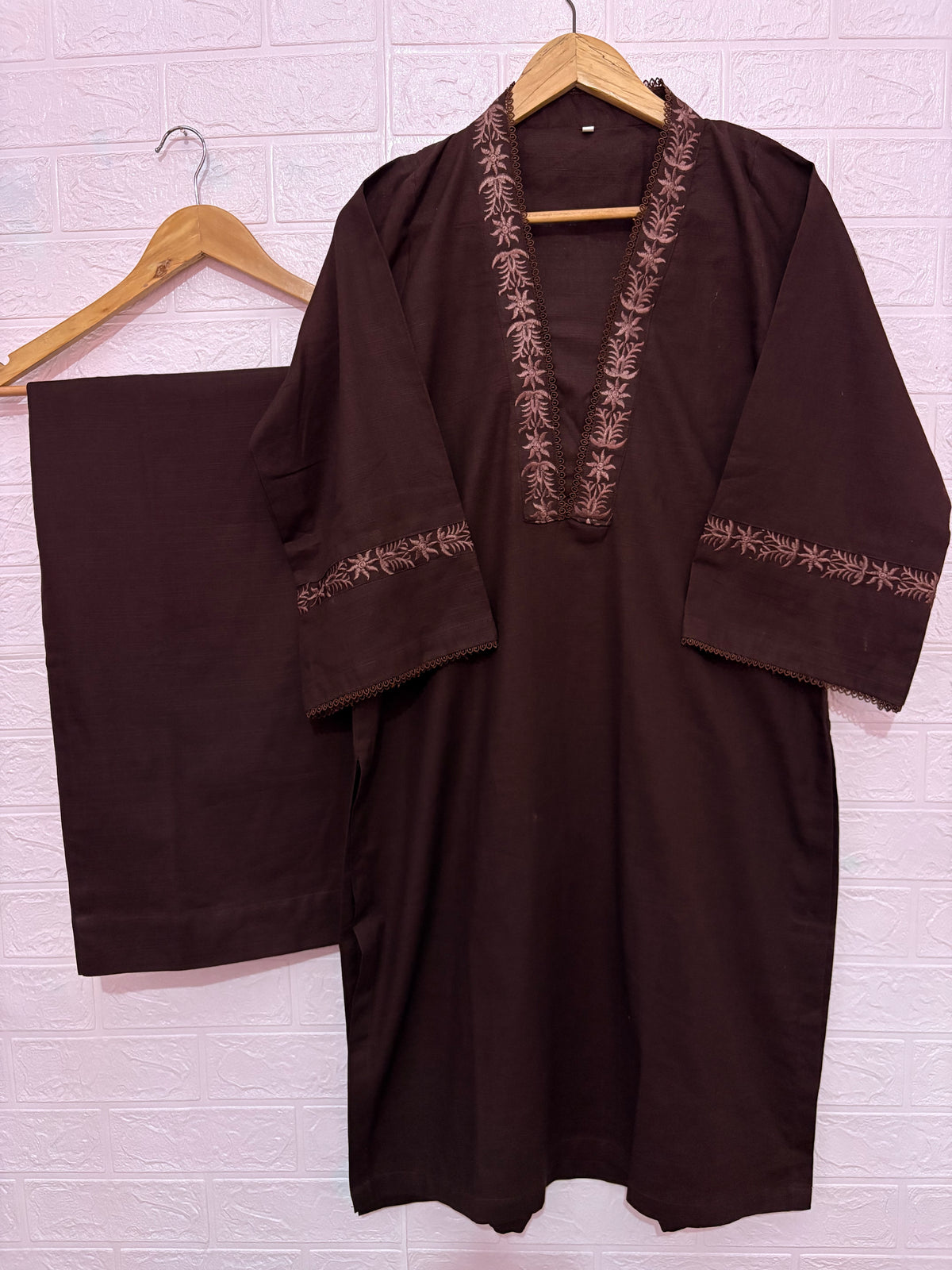 2pc Embroidered Khaddar Dress