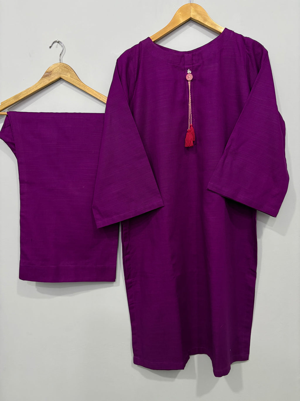 2-Piece Solid Khaddar Shirt + Trouser