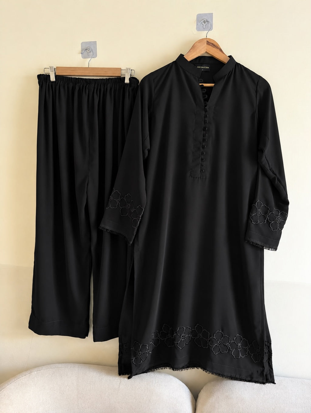 2pc embroidered cotton dress