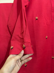 2pc Khaddar Hand Embroidery Dress with Plazo