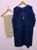 2pc Khaddar Solid Dress