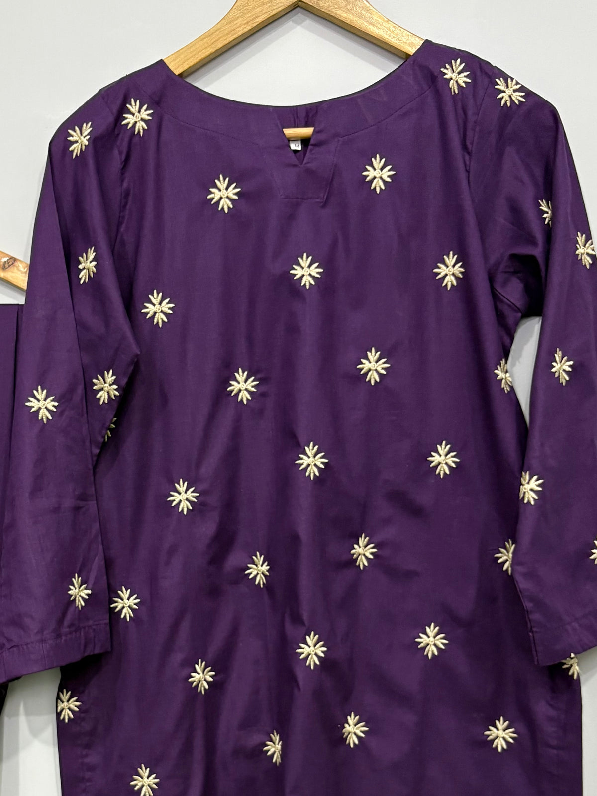 2-Piece Cotton Embroidered Shirt + Trouser