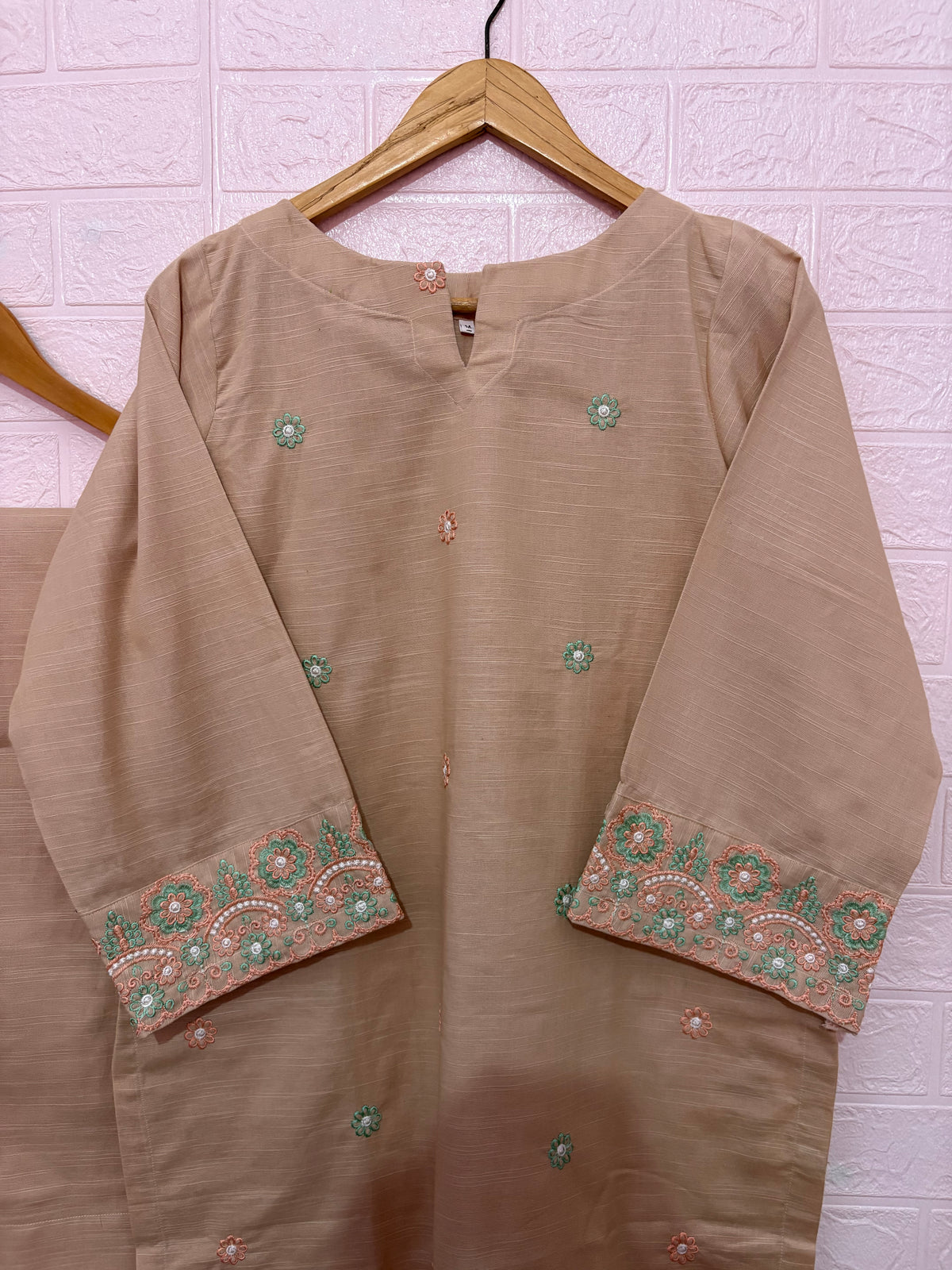 2pc Khaddar Embroidered Dress