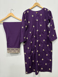2-Piece Cotton Embroidered Shirt + Trouser