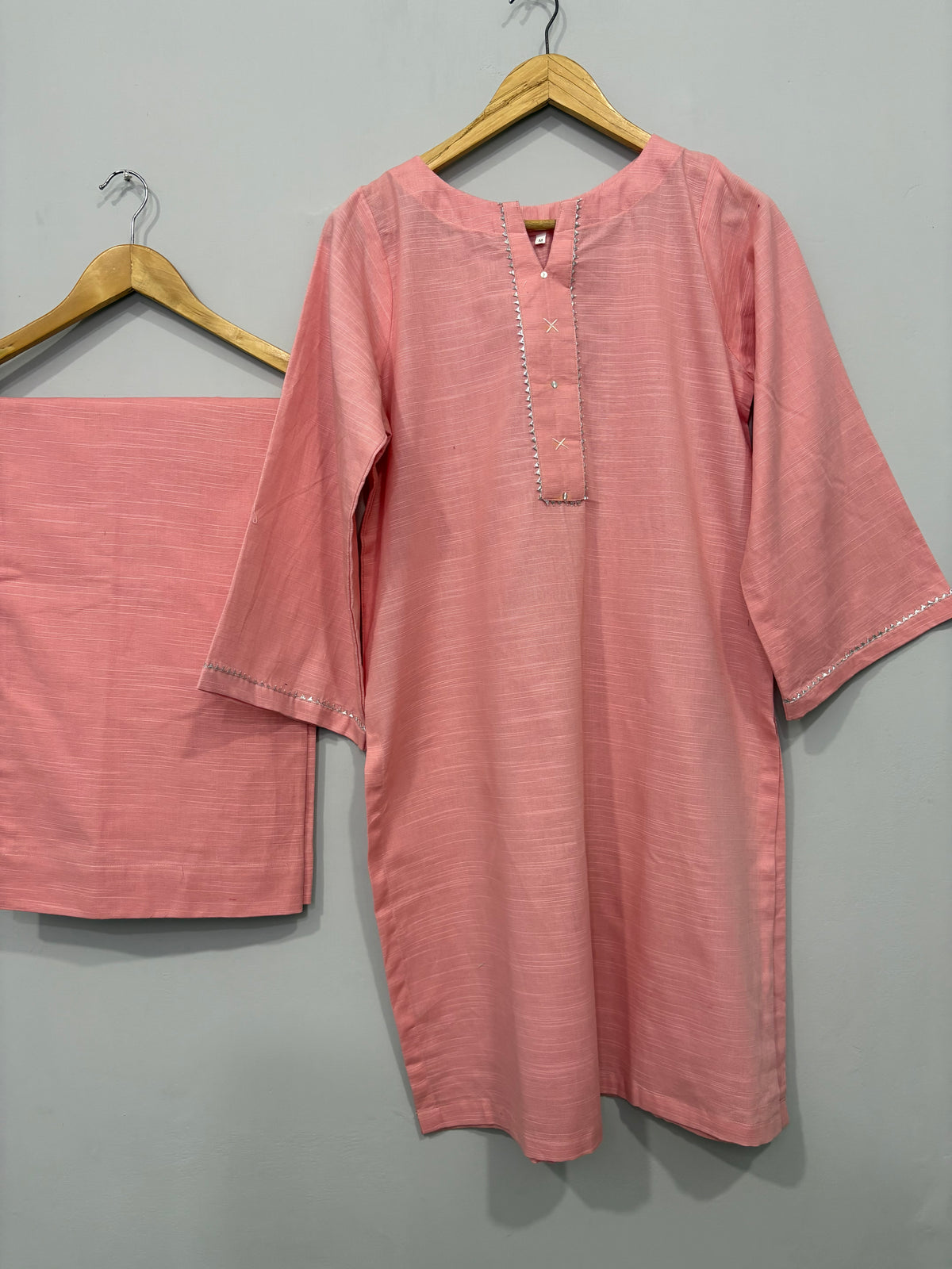 2-Piece Solid Khaddar Shirt + Trouser