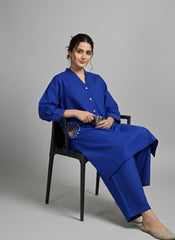 2pc Khaddar Hand Embroidery Dress with Plazo