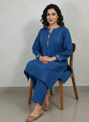 2pc Khaddar Hand Embroidery Dress with Plazo