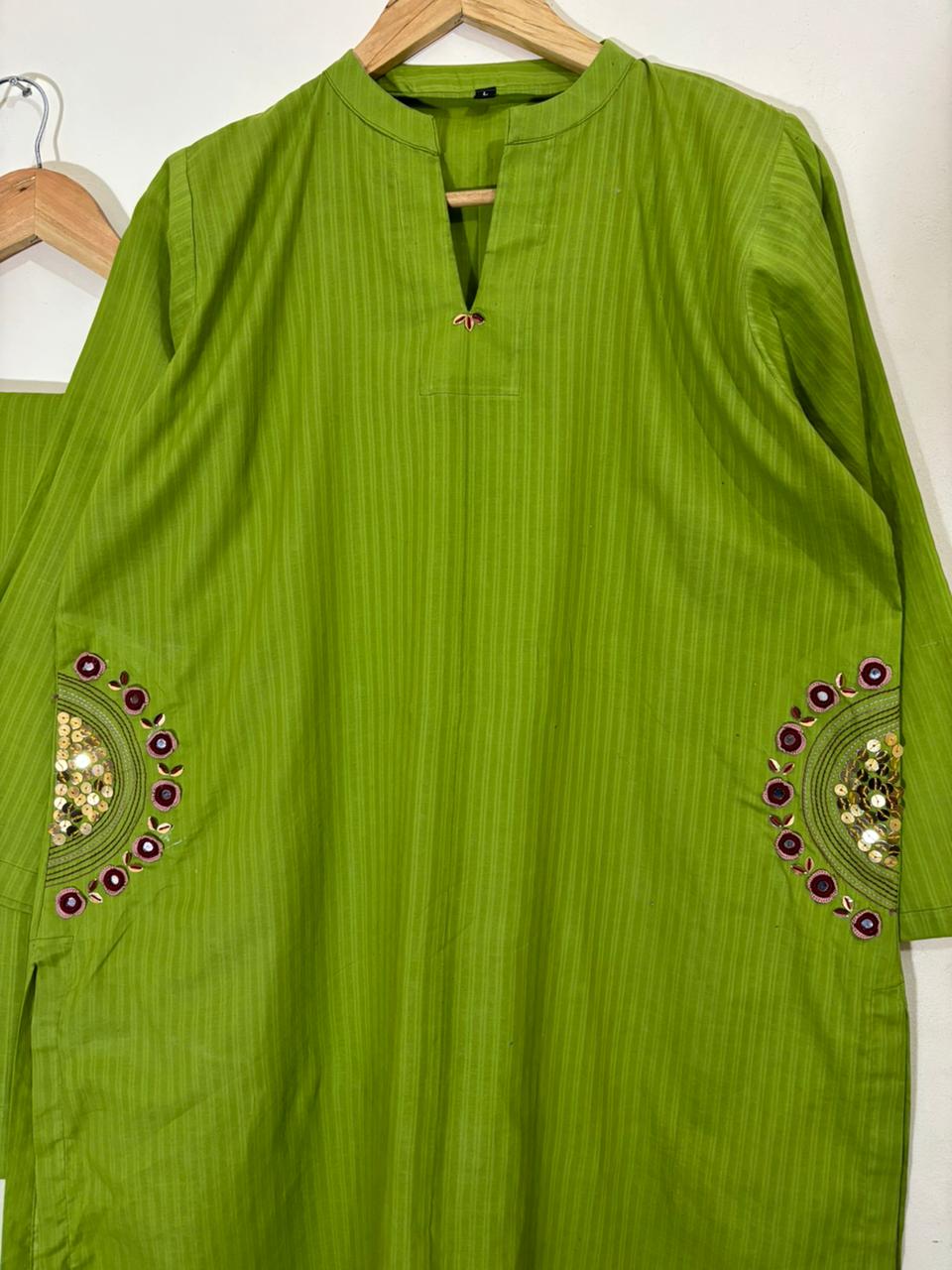 2pc Cotton Lawn Hand Embroidery Dress