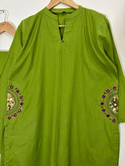 2pc Cotton Lawn Hand Embroidery Dress