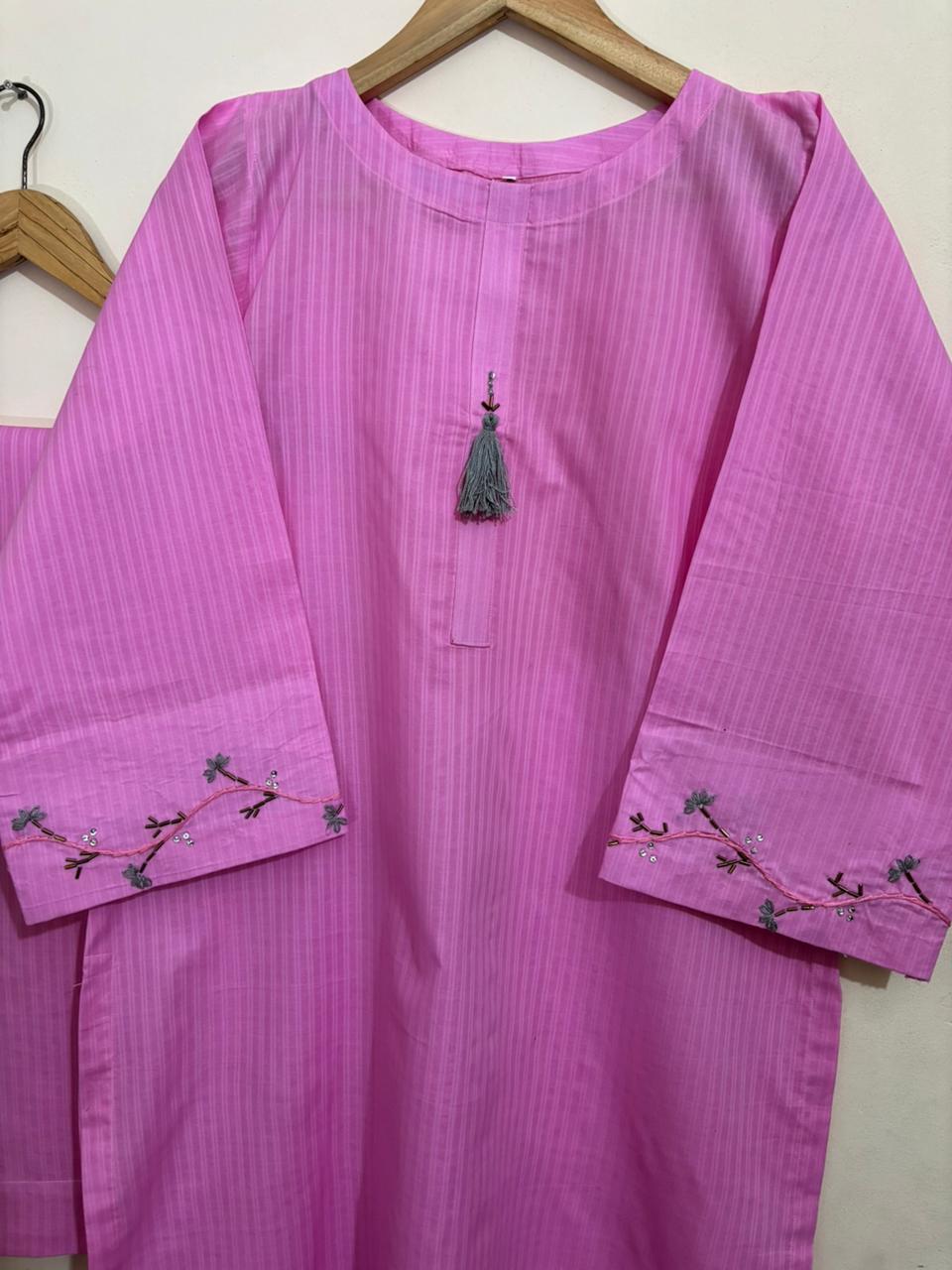 2pc Cotton Lawn Hand Embroidery Dress