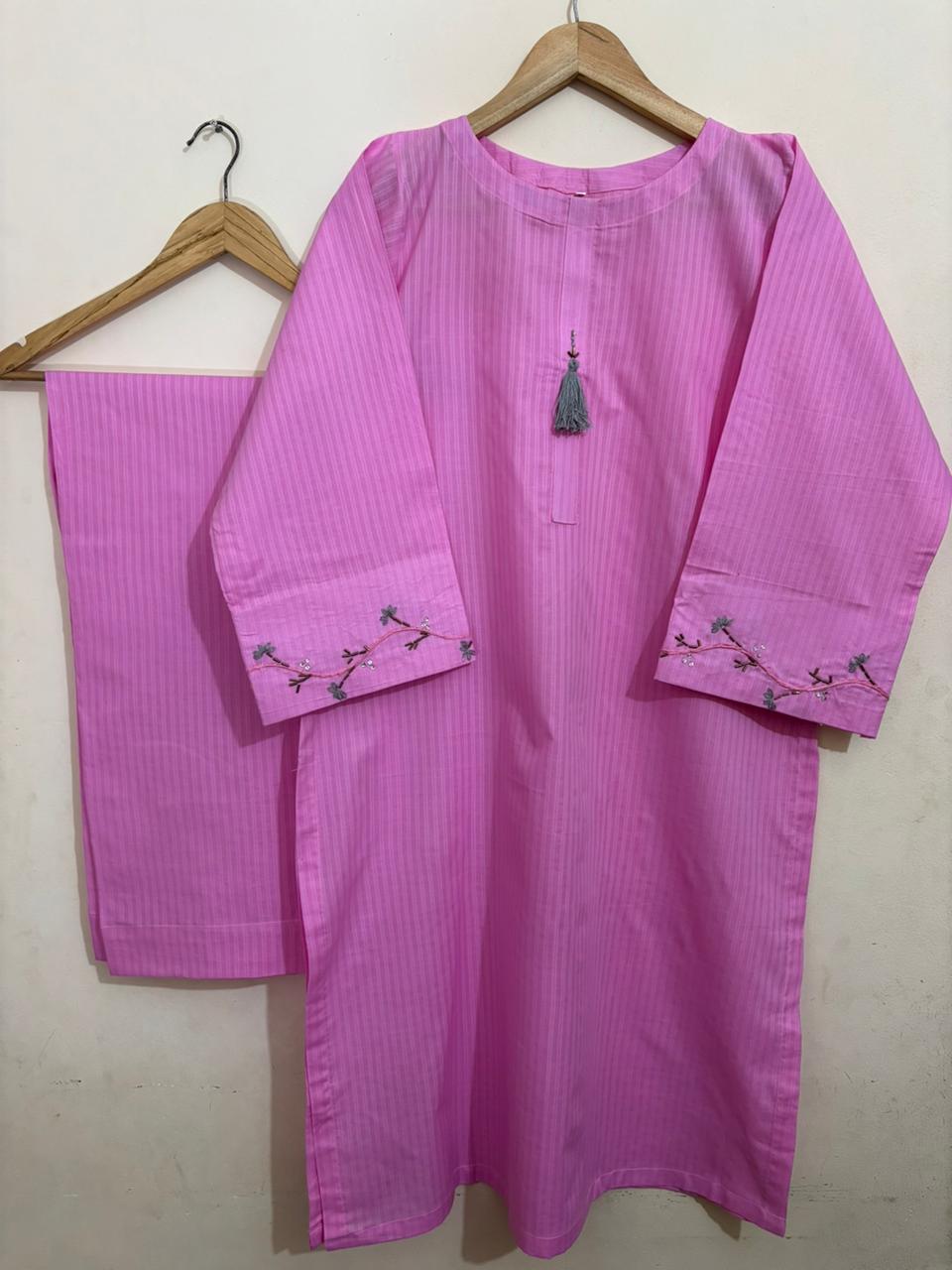 2pc Cotton Lawn Hand Embroidery Dress