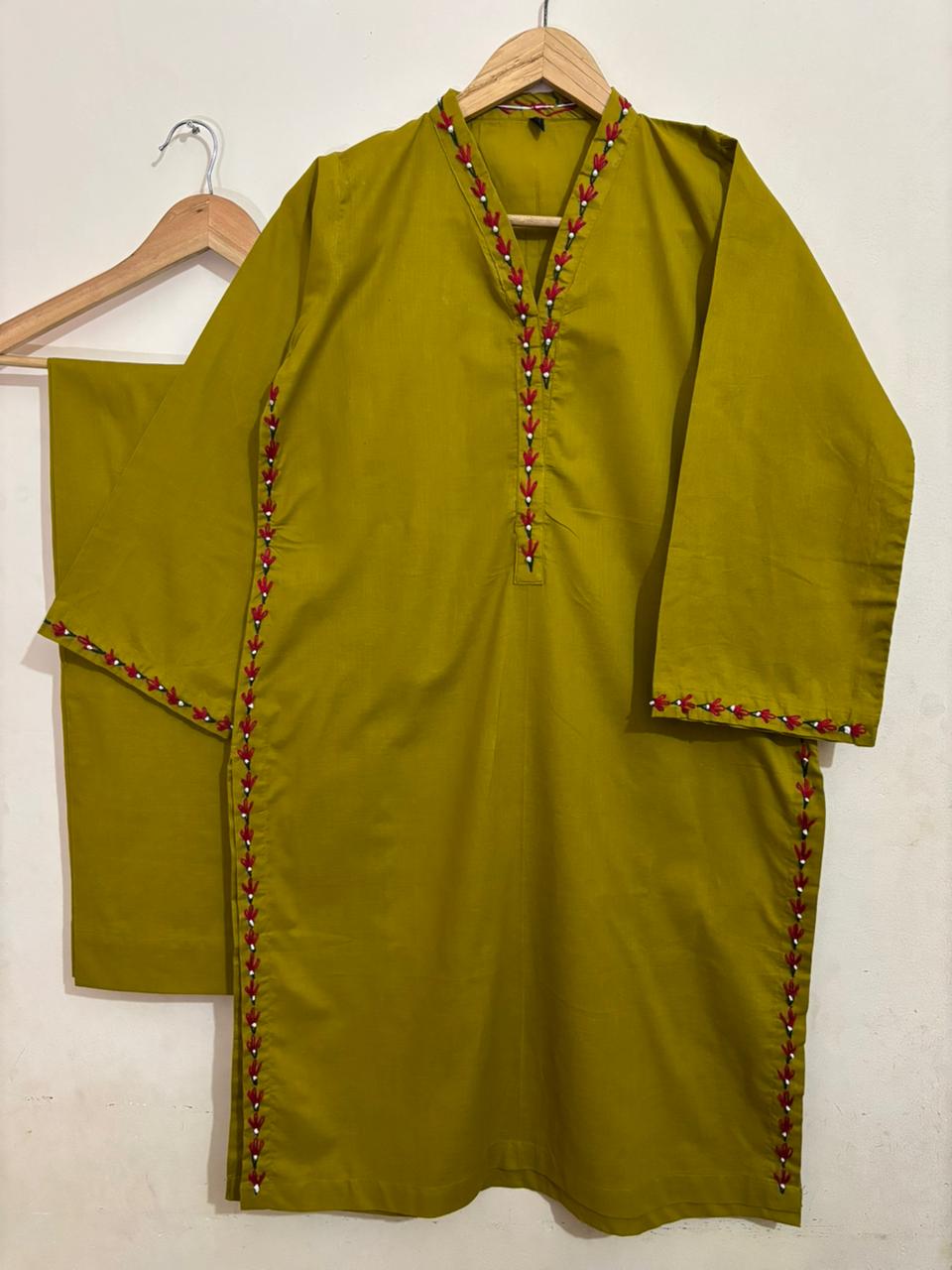 2pc Cotton Lawn Hand Embroidery Dress