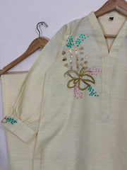2pc Khaddar  Hand Embroidery Dress